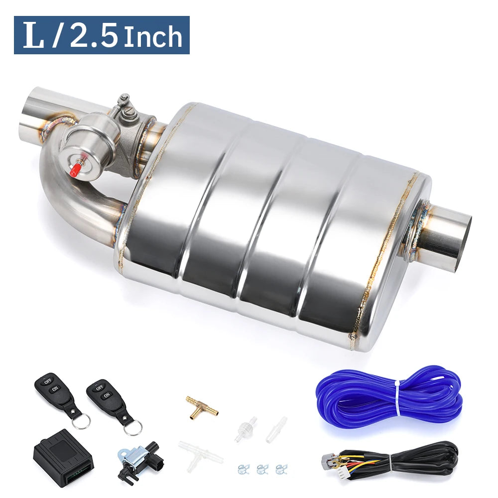 Stainless Steel Exhaust Cutout Valve 2.5/3/3.5" with Wireless Remote