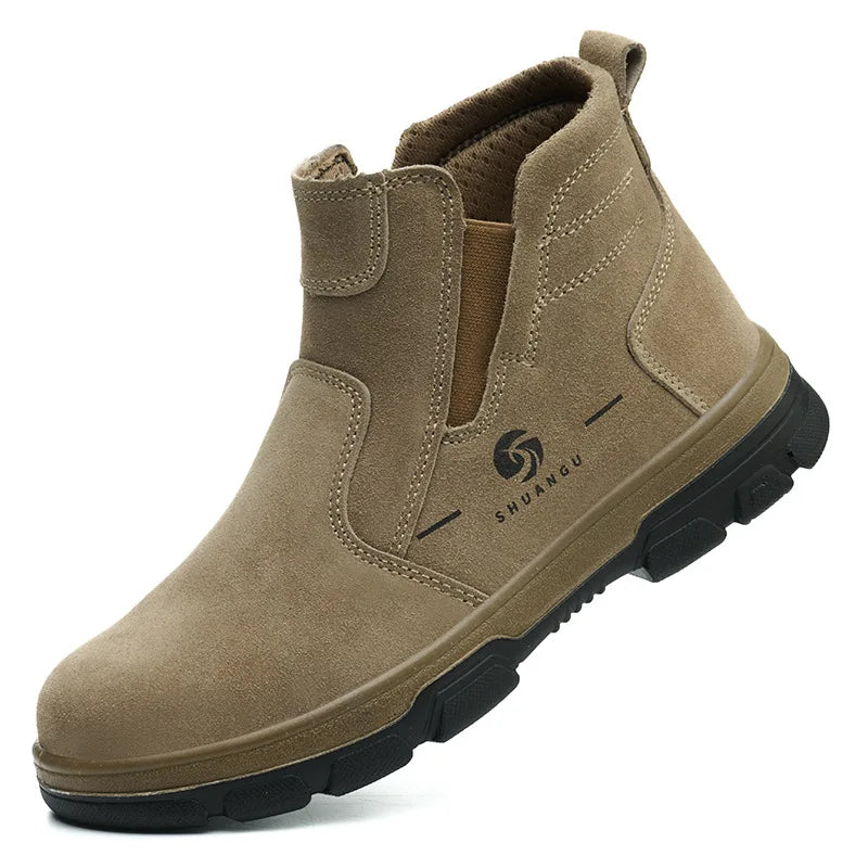 Steel Toe Cap Working Boots Anti-Puncture Work Shoe for ManIndestructible Work Shoes Outdoor Work Shoes Safety Boots for Men