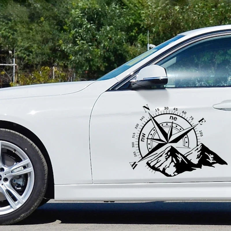 Compass Wind Rose Die-Cut Vinyl Decals, Waterproof Car Decor - view 2