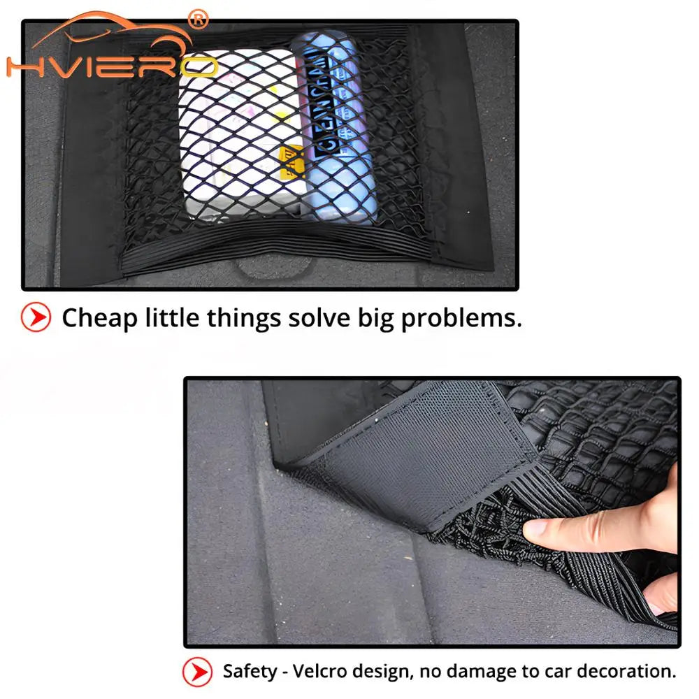 Elastic Mesh Trunk and Seat Back Storage Net, 4 Sizes