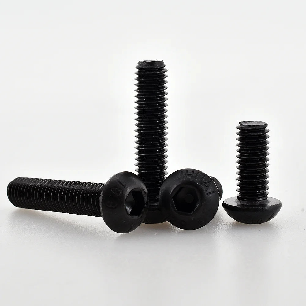 Hex Socket Button Head Screws, M2-M8, 10-200pcs