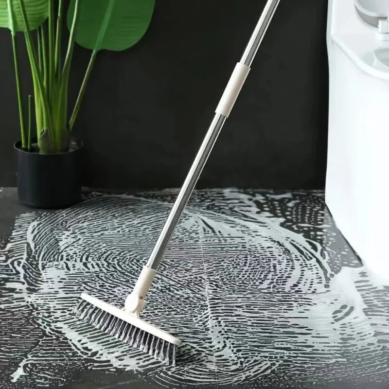 Long-Handle Hard-Bristle Bathroom Floor Brush