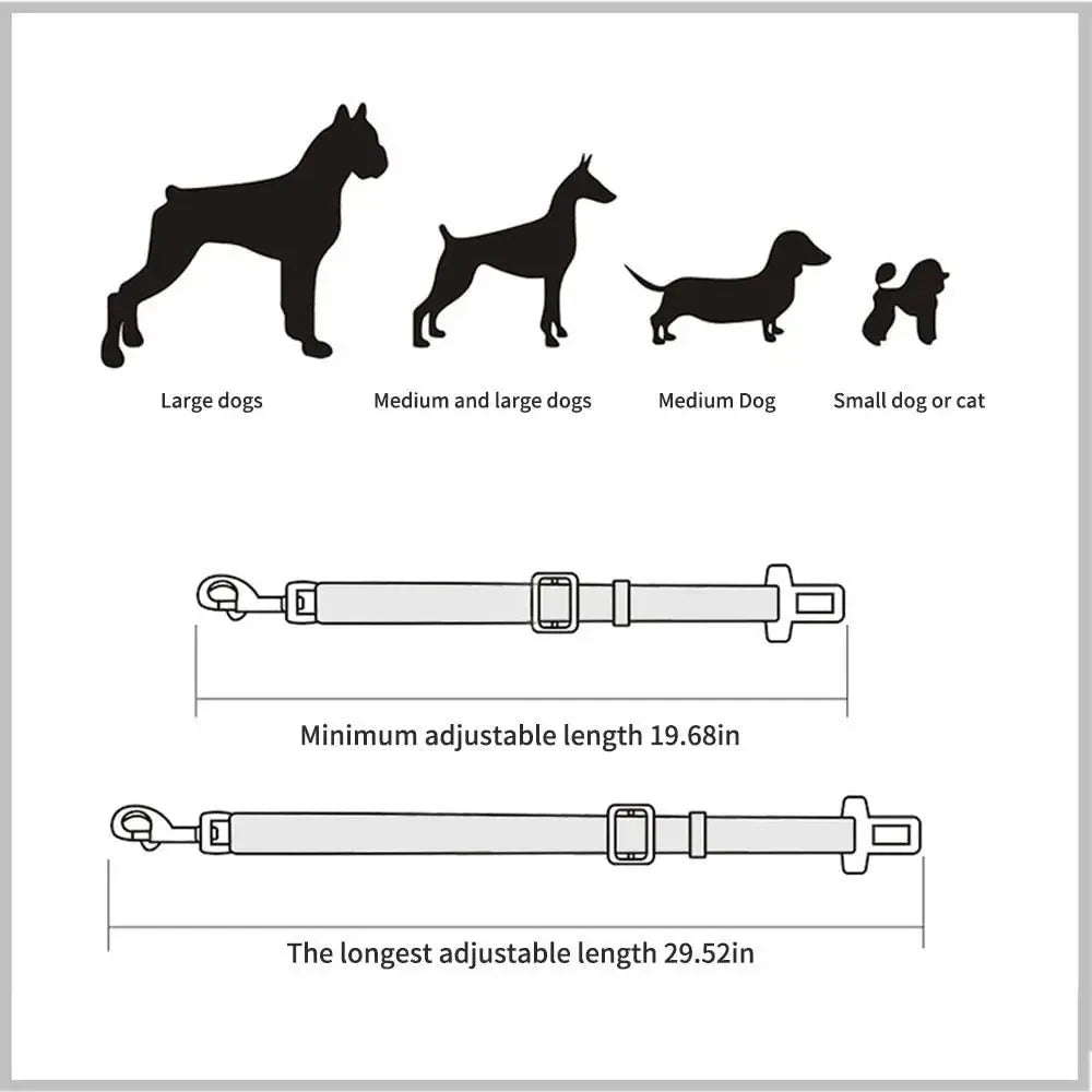 Adjustable Dog Car Seat Belt Harness for Safe Travel - image 6