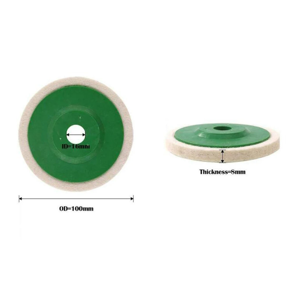 3/10/12pcs Polishing Wheels Polishing Pads Grinding Discs Angle Grinder Accessories Angle Grinder Wheels, Felt Polishing Discs