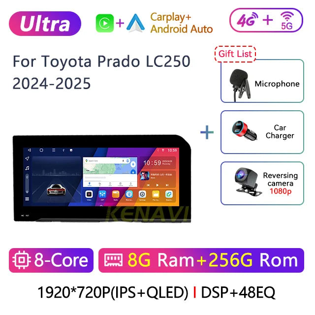 12.3" Android Car Stereo for Toyota Prado 2024-2025 - image 13