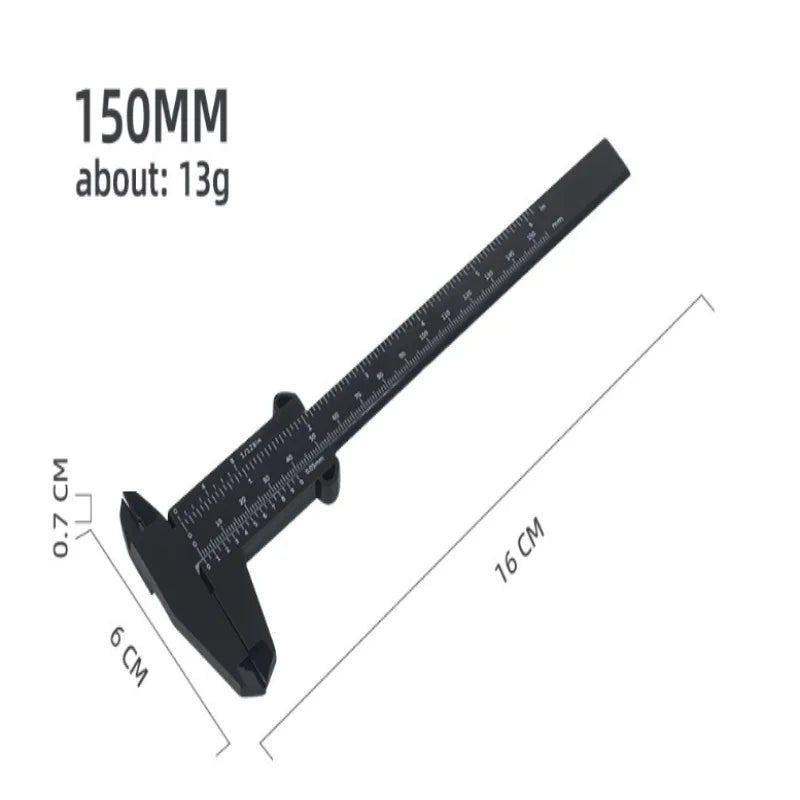Vernier Caliper, Plastic Caliper, Student Caliper, Experimental Measurement Tool Specifications 0-150mm