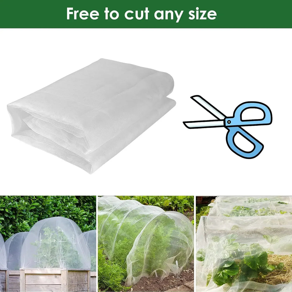 Insect-Proof Garden Plant Cover Netting – 60 Mesh