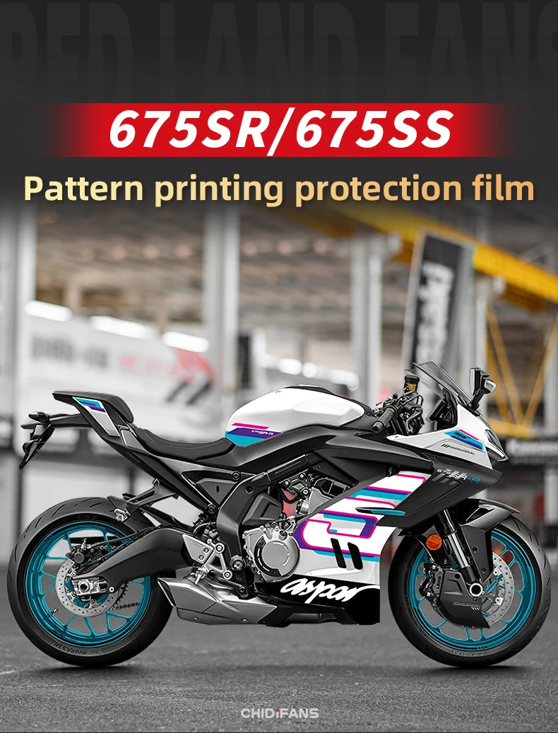 Fairing Sticker Kit for CFMoto 675SR Motorcycles - view 3