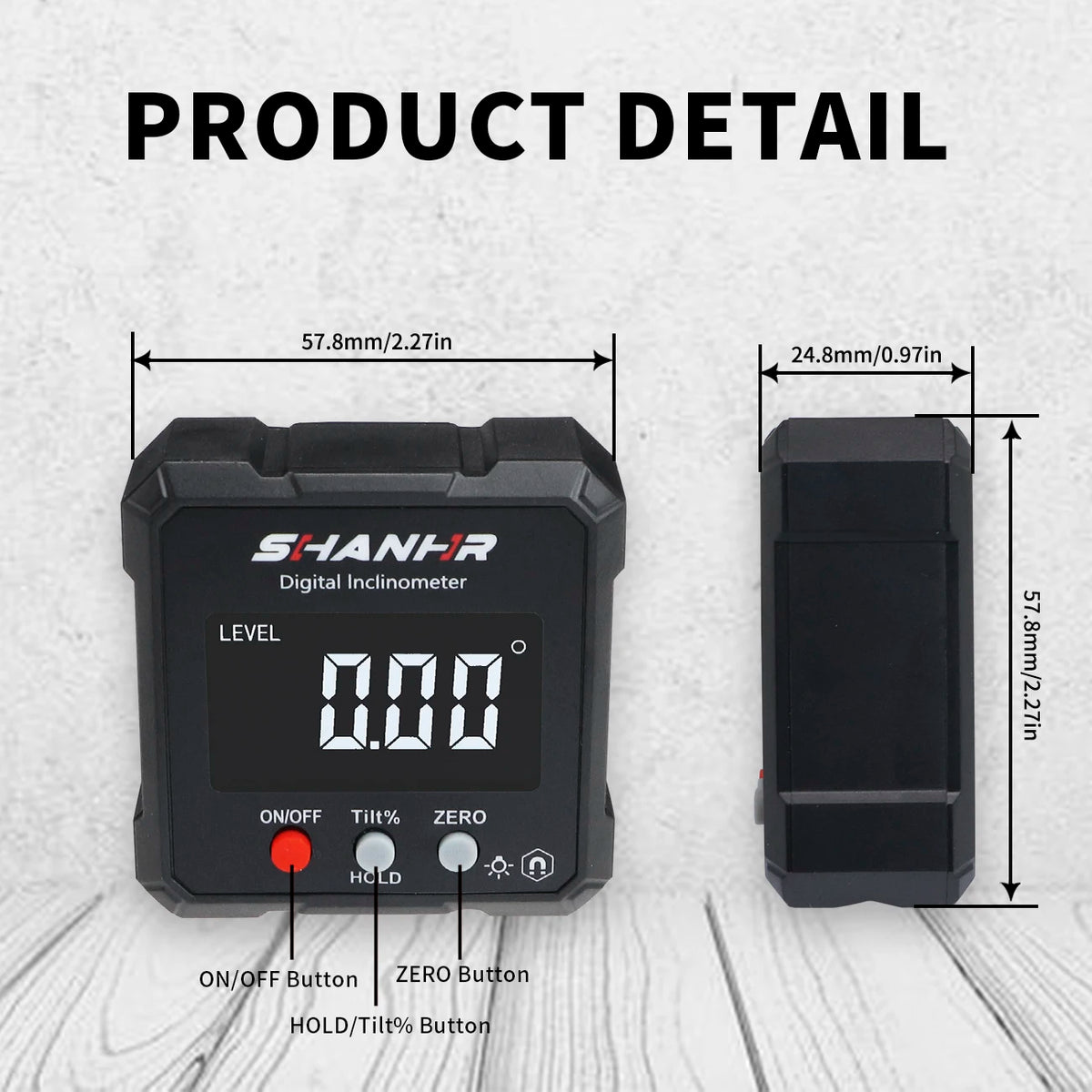 Digital Angle Gauge Magnetic Protractor Inclinometer with Backlight - image 14