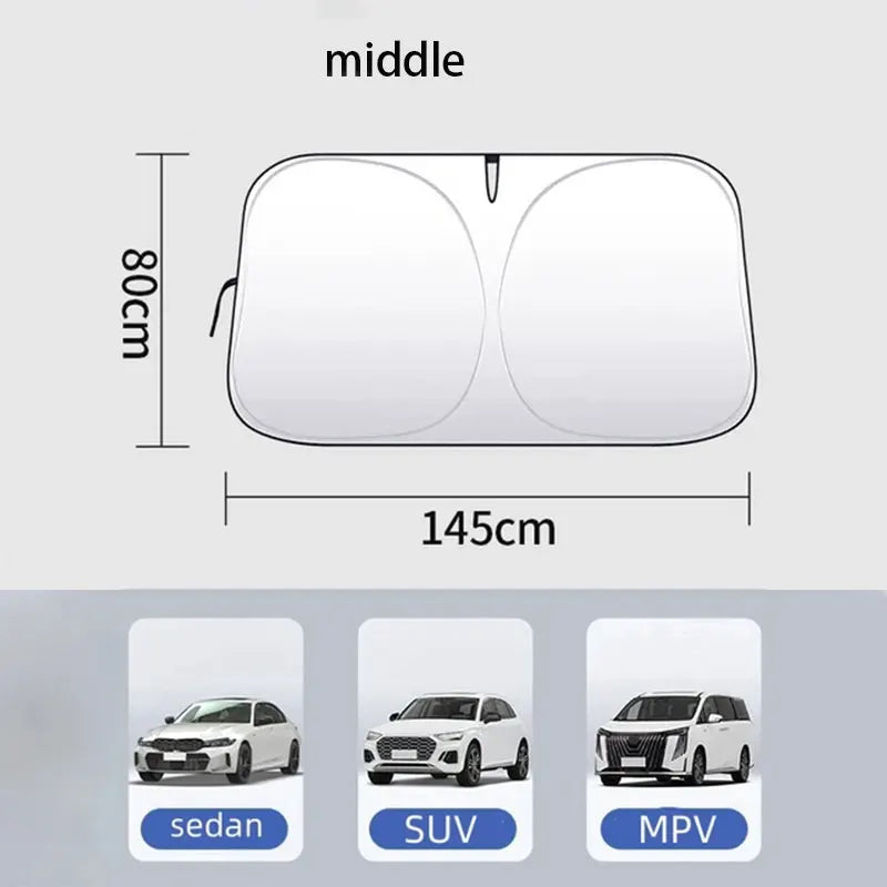 Auto Folding Sun Shade Windshield Visor Cover Car Front Window Sunshade UV Protection Summer Styling Accessories