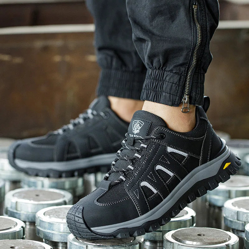 Men's Lightweight Steel Toe Slip-Resistant Work Boots - image 4