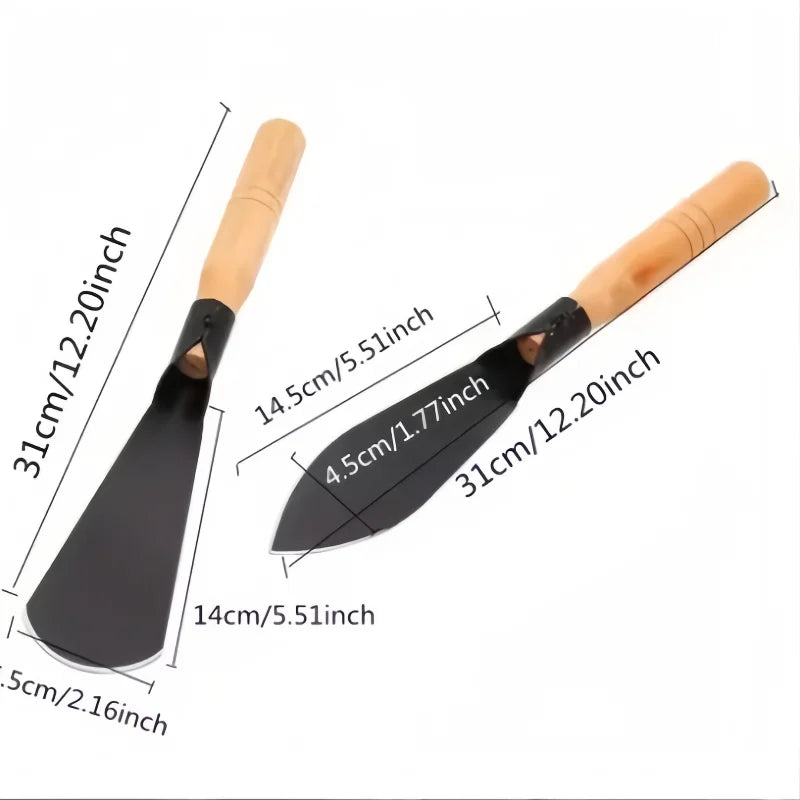 Versatile Garden Shovel with Sturdy Iron Hoe for Planting Weeding and Loosening Soil