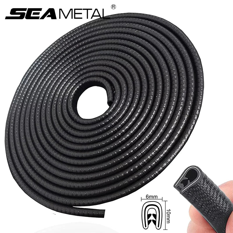 Car door edge seal strip, U-shape anti-scratch guard trim in 2m, 5m and 10m