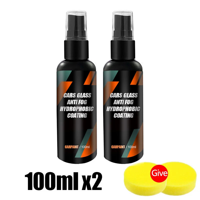 Car Glass Water Repellent Spray, Hydrophobic Anti-Rain Windshield Coating