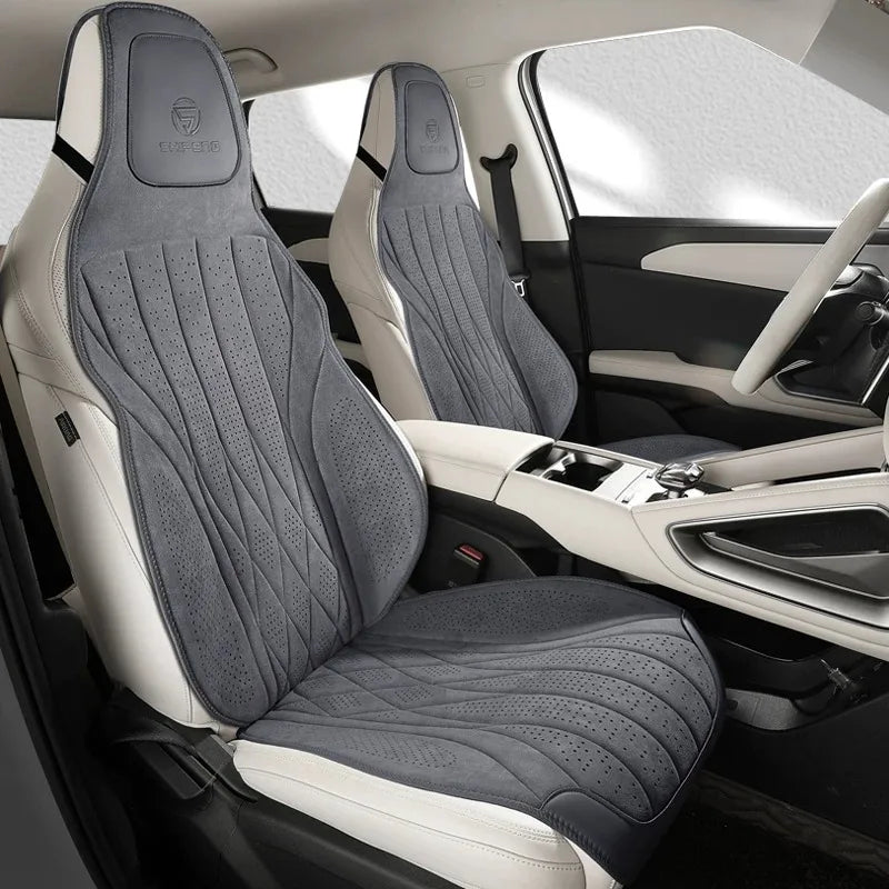 Perforated Suede-Finish Car Seat Covers, Single, Pair or Rear
