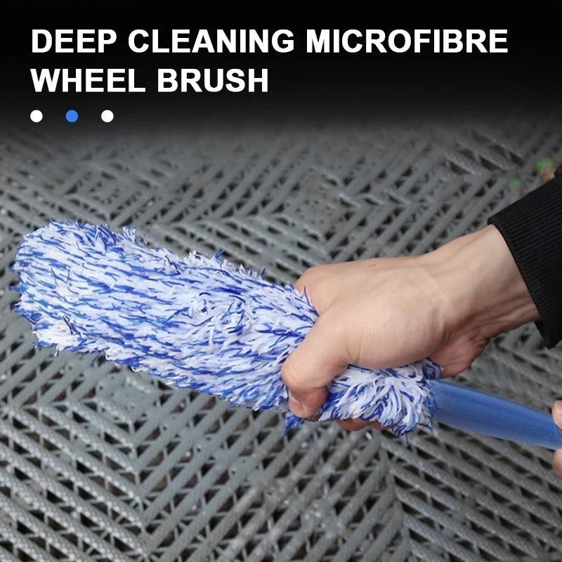 Plush Wheel and Rim Cleaning Brush for Car Detailing