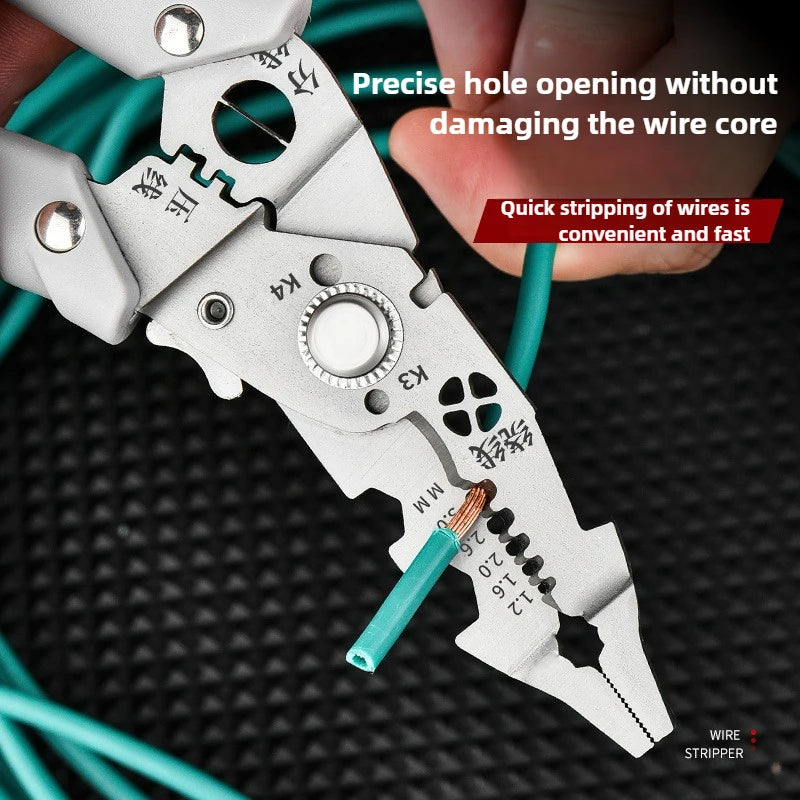 Wire Stripper Crimper Cable Cutter Adjustable Automatic Wire Stripper Multifunctional Stripping Crimping Pliers Terminal Tools