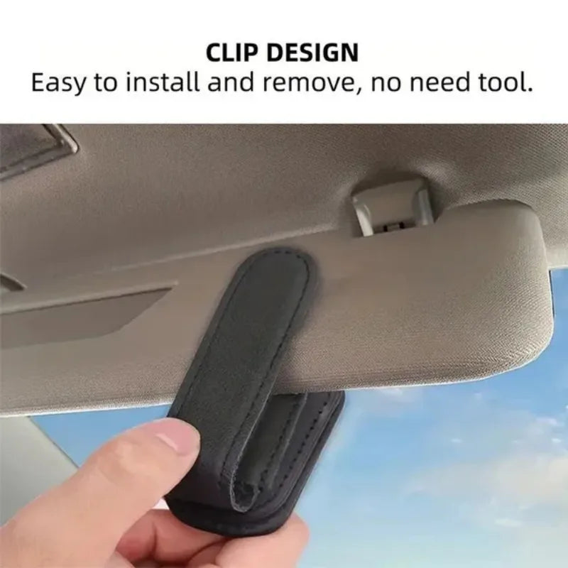 Car Sun Visor Glasses Case Holder Sunglasses Clip Ticket Card Clip  Multifunction Portable Clip Auto Interior Accessories