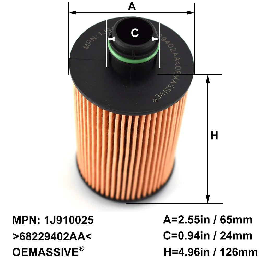 Oil Filter for Ram 1500 2014-2018 Jeep Grand Cherokee 2014-2019 3.0L - image 3