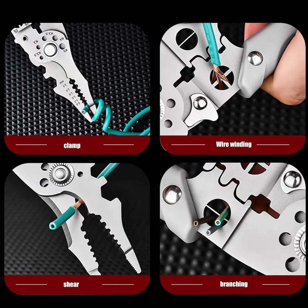 Professional Wire Stripper & Crimping Tool – Spring Loaded