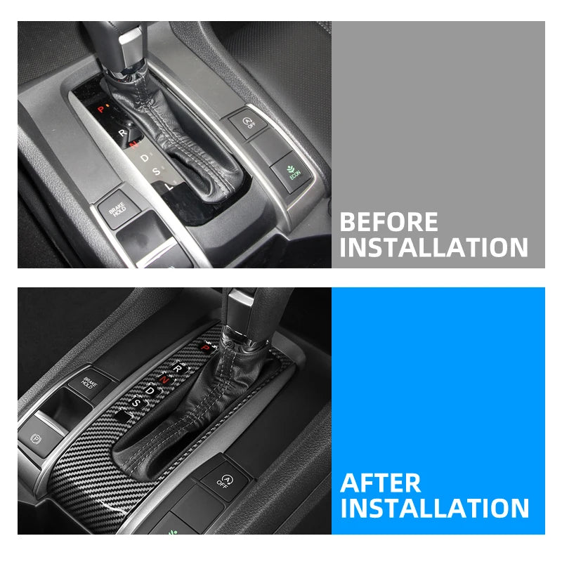 Gear Shift Panel Trim Sticker for Honda Civic 10th Gen Sedan 2016-2021