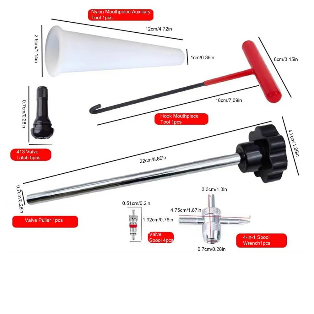 Tire Valve Stem Tool Kit | Car Motorcycle Valve Puller Installer - image 16