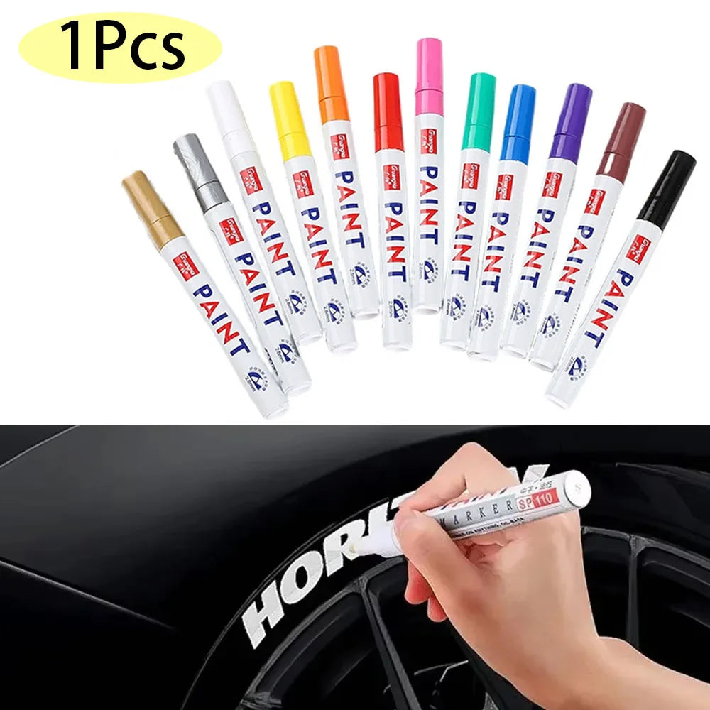 Waterproof Car Paint Pen – Touch-Up for Wheels, Tyres & Metal