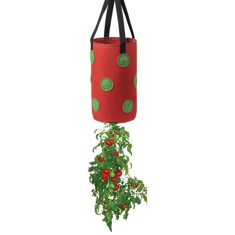 13-Hole Felt Hanging Planter Grow Bag – Tomato & Strawberry