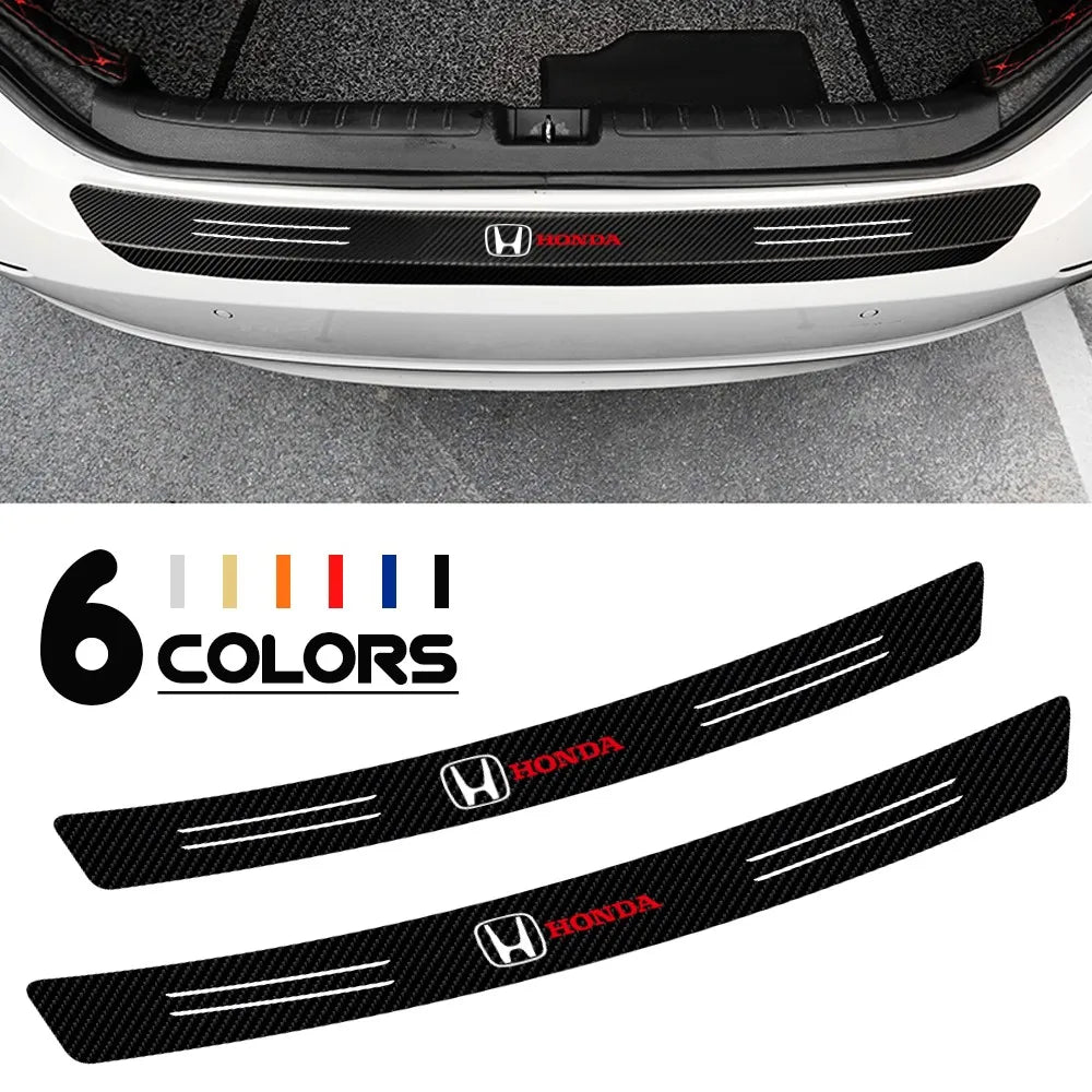 Carbon Fiber Rear Trunk Bumper Guard for Honda Fit Civic Jazz Accord