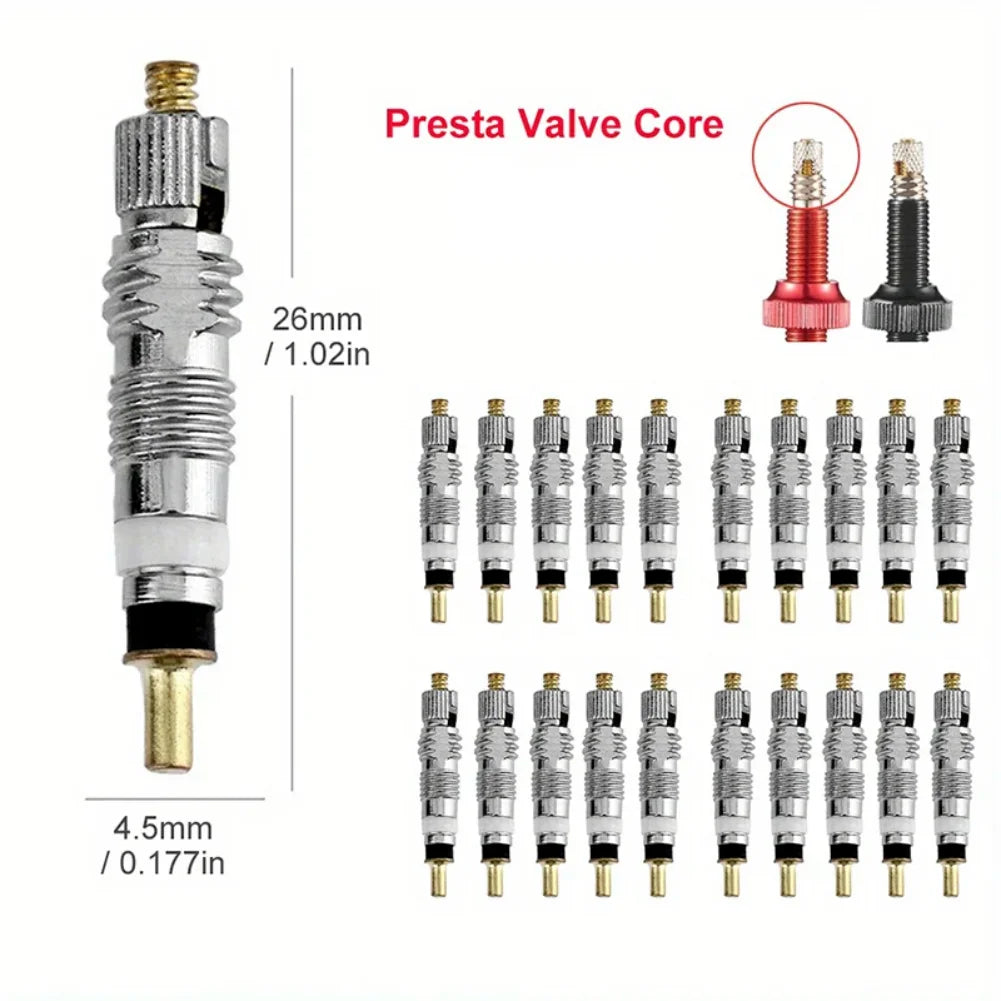 Brass Presta Valve Core Replacement for Road & MTB Bikes (2-40pcs) - image 2