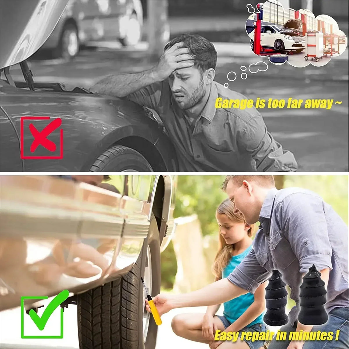 Universal Tire Repair Kit for Cars & Motorcycles | Puncture Fix - image 6