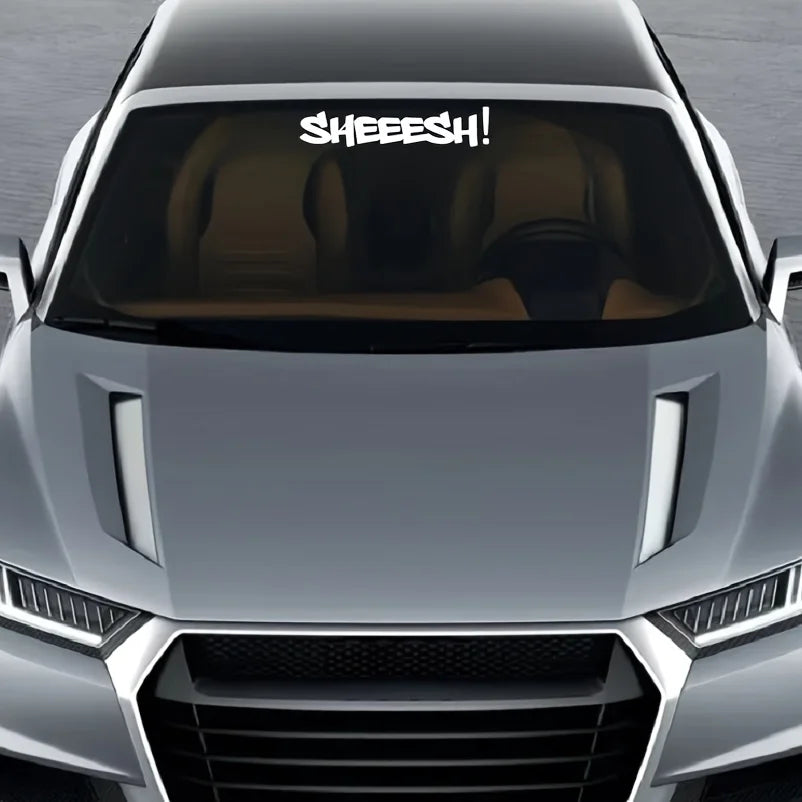 2D JDM Sheeesh Vinyl Sticker for Front and Rear Windshield - view 6