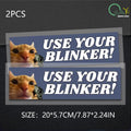 Use Your Blinker Funny Cat Bumper Sticker, Waterproof Vinyl