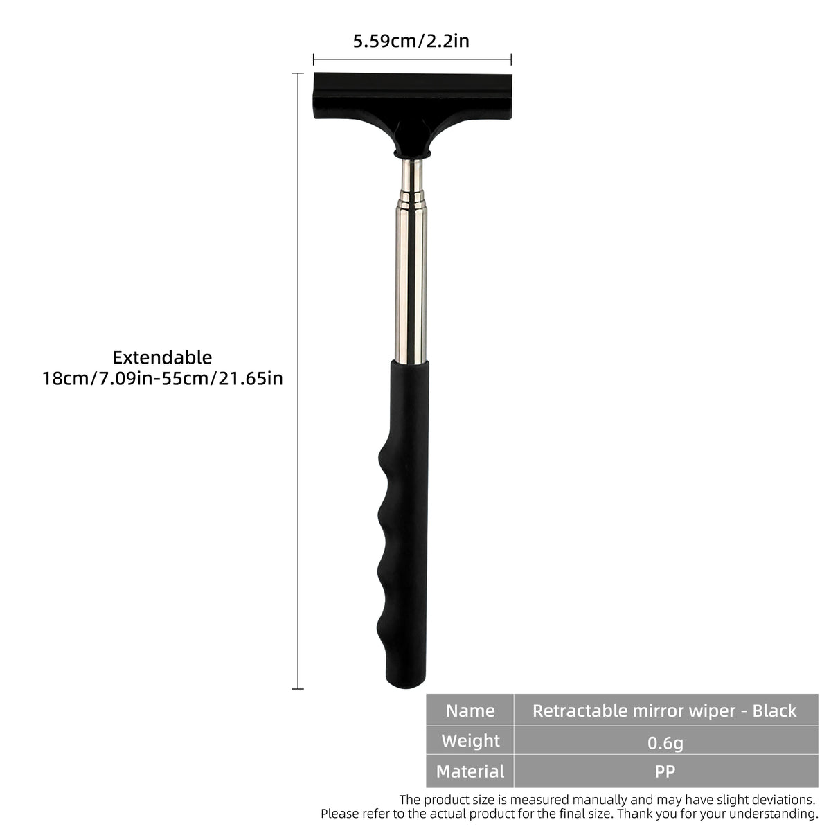 Telescopic Car Side Mirror Wiper, Glass Cleaning Brush Tool