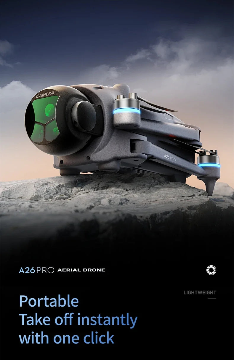 Lenovo A26 Pro Drone 4K Triple Camera FPV Foldable RC Quadcopter - image 18