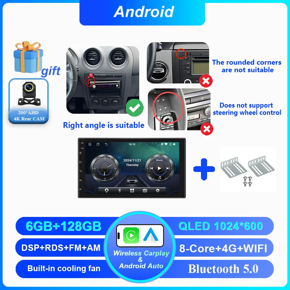 7-Inch Android Car Radio with CarPlay & Android Auto for Seat Ibiza - image 8