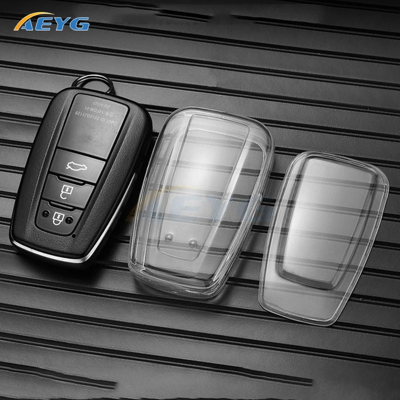 Slim TPU Car Key Fob Cover for Toyota Camry RAV4 Highlander C-HR - image 3