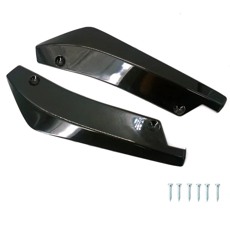 Car Rear Bumper Lip Diffuser Splitter Set Durable ABS Easy Installation with Screws Included Enhances Sporty Look Fits Most Model