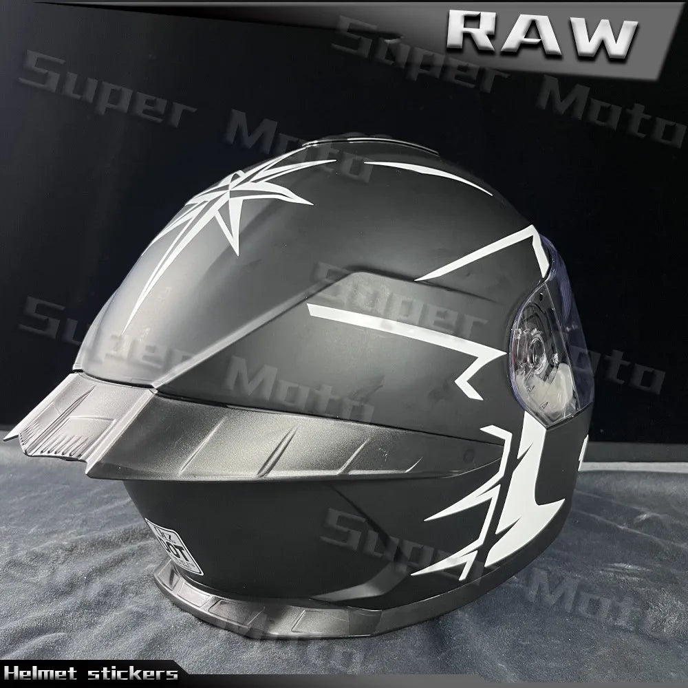 Motorcycle Helmet Decal Set, Waterproof Decorative Stickers - view 4