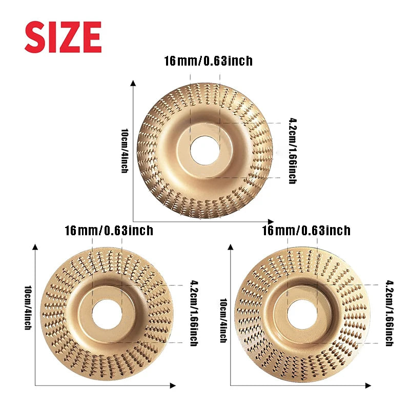 Angle Grinder Metal Grinding Disc, Flat/curved/inclined Disc Woodworking Carving Set, Wood Polishing Rotating Too