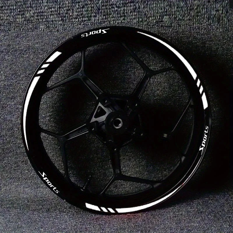 12pc Motorcycle Wheel Rim Stripe Decals, Waterproof Vinyl - view 10