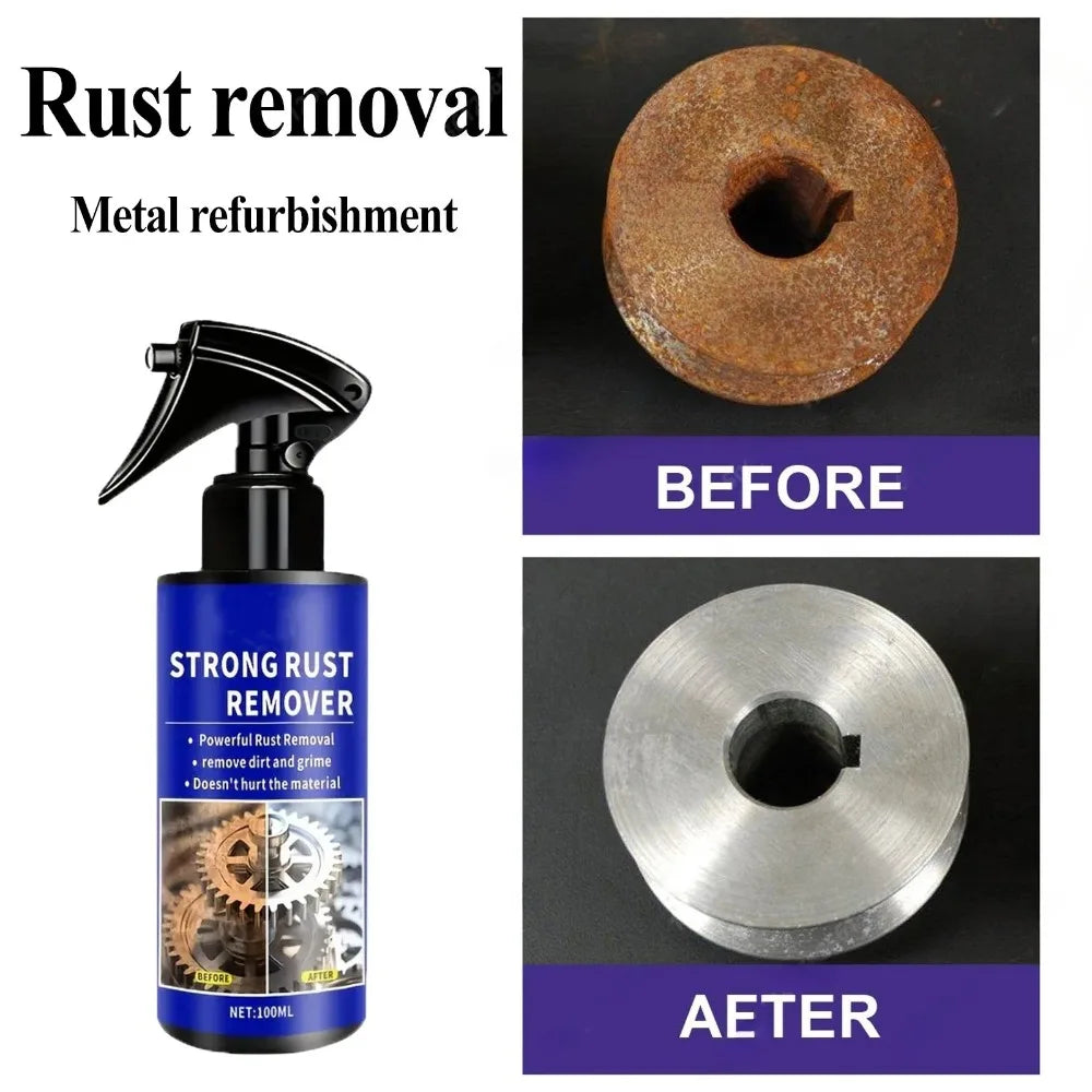 Quick-Acting Rust Remover Spray for Exhaust Pipes and Wheel Hubs