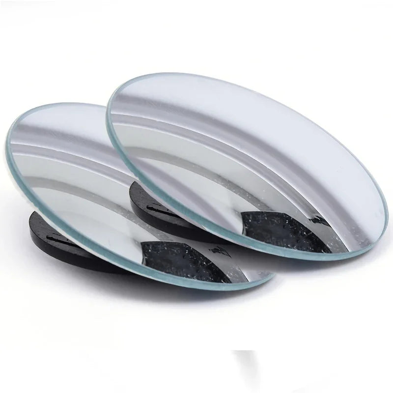 Round Convex Blind Spot Mirrors, 360-Degree Adjustable Wide-Angle, 2 Pcs