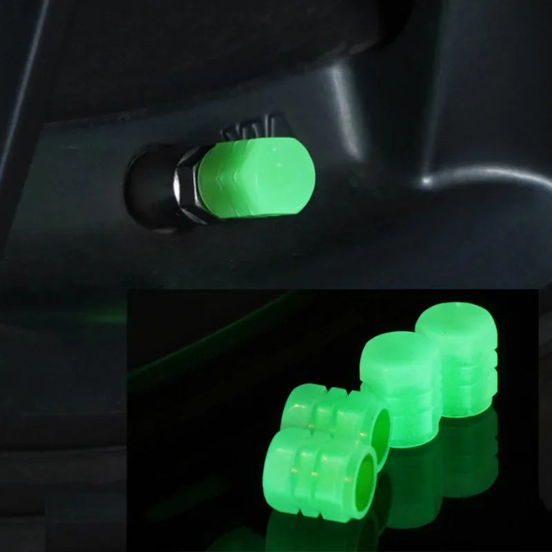 Glow in Dark Tire Valve Caps - Luminous Car Wheel Stem Covers - image 2