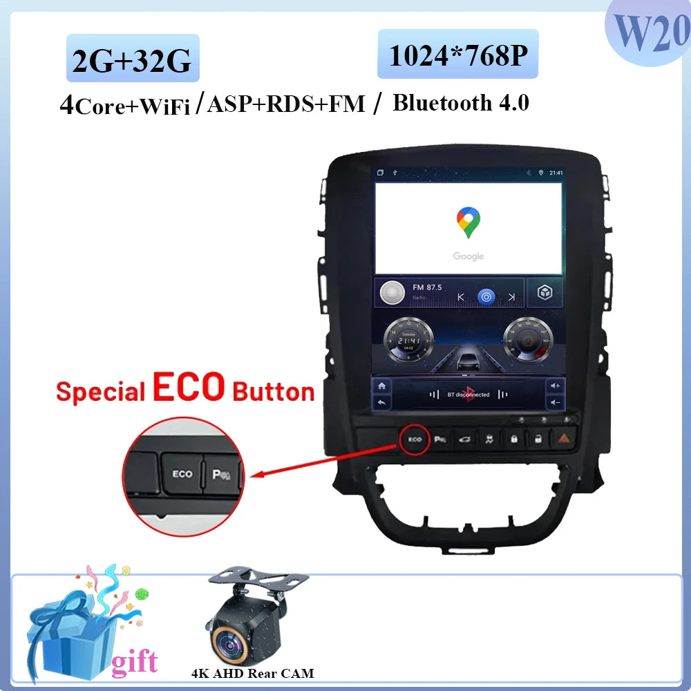Opel Astra J Car Radio with Android Auto & GPS Navigation (2009-2015) - image 9