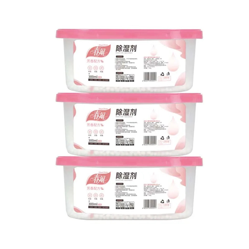 Reusable moisture absorber boxes, 3 pack 700ml closet dehumidifier