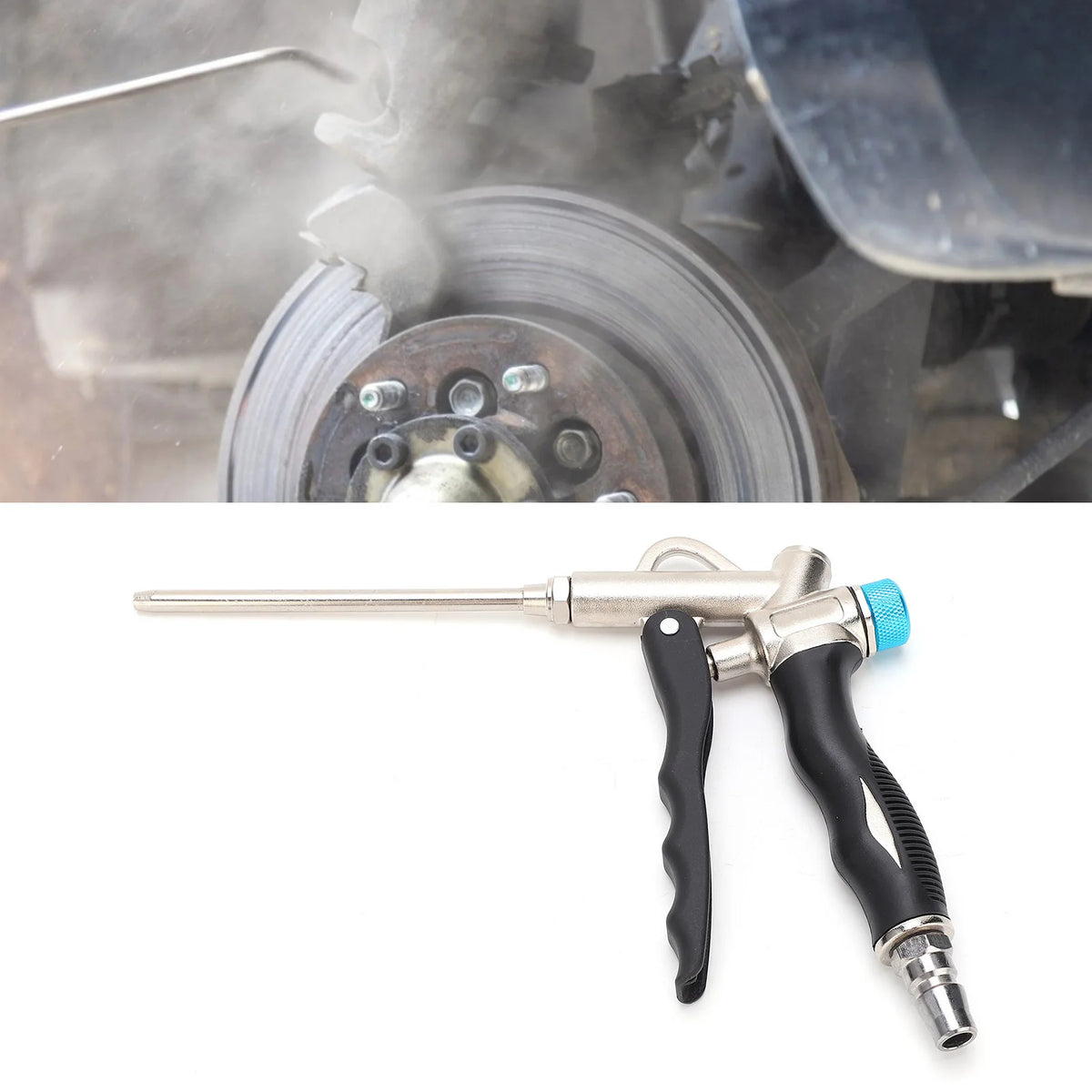 2‑Way Air Blow Gun Dust Blowing Adjustable Air  with Extened Nozzle 1/4in NPT 150 PSI 2-Way Air Blowing Gun