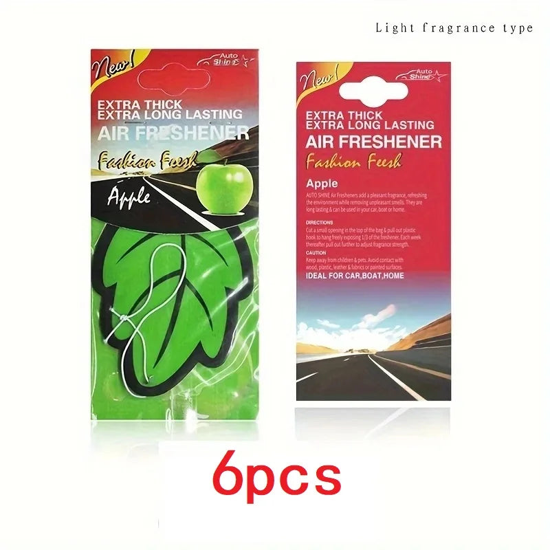 Vanilla Scented Paper Leaf Hanging Car Air Fresheners, 3-60 Pcs