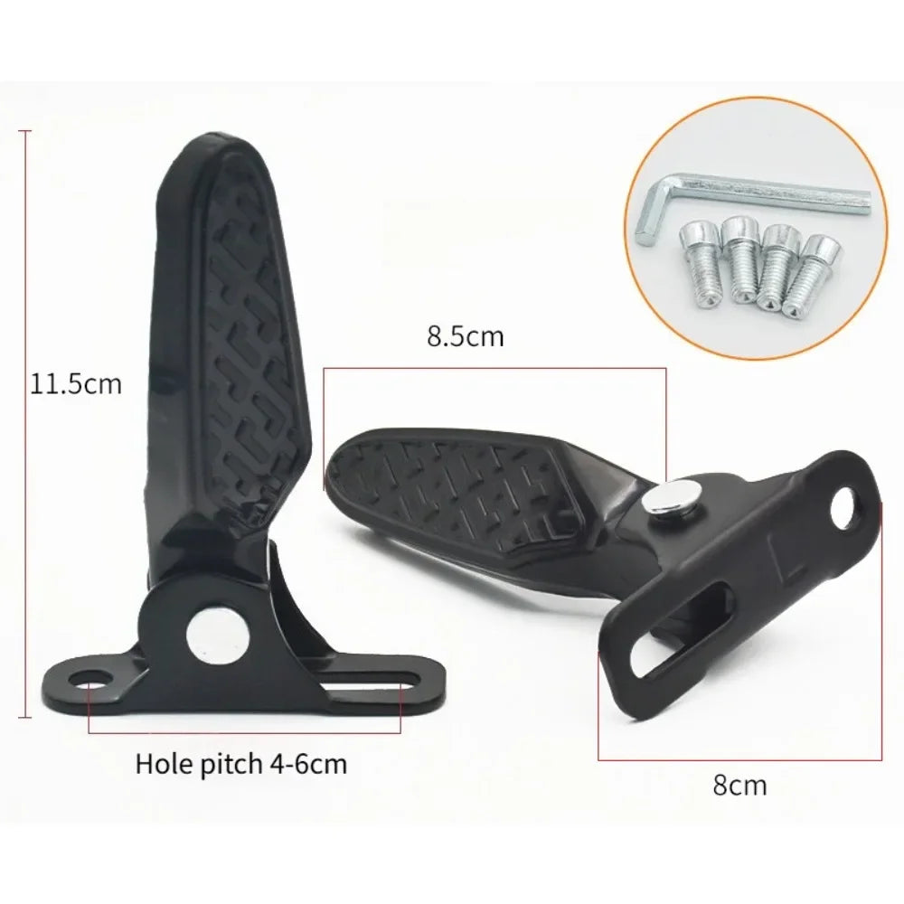 Electric Bicycle Cycling Accessories Set Rear Seat Pedals Foot Mat Supports for Comfortable Riding Experience