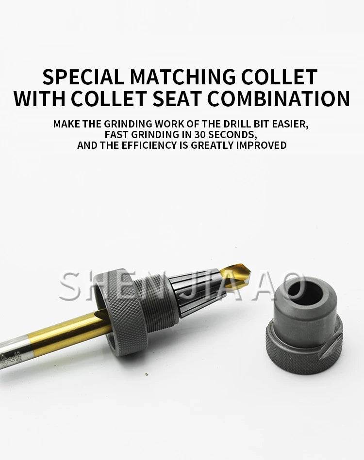 Desktop drill bit sharpener 3 to 13mm, twist drill grinder with adjustable point angle